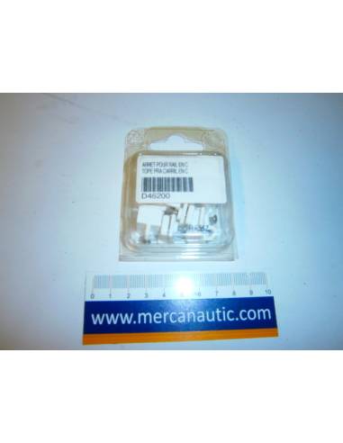 Stopper for cortinsa plastic outlet rail