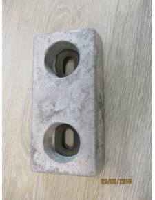 Anode plaquette en aluminium 20 x 10 cm 2 kg sortie