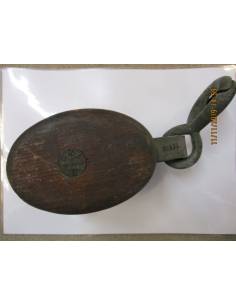 Double Merryman Pulley Wood/Bronze 70mm C/Hook