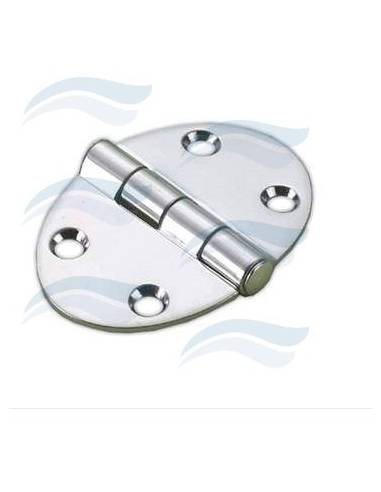 Charnière ovale en acier inoxydable 51x38,5 mm