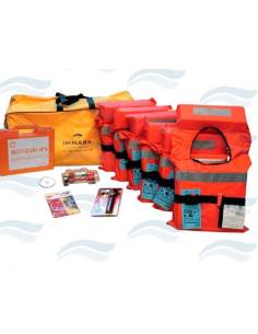 Rescue pack zone 3-4 25m 6 vests 150n