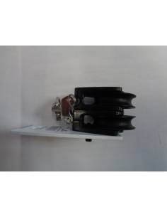 Polea synchro t/50 doble cabo 10mm negro