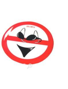 Sticker forbidden to wear a swimsuit