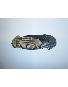 Navaja camuflaje 8,5cm hoja inox pesca