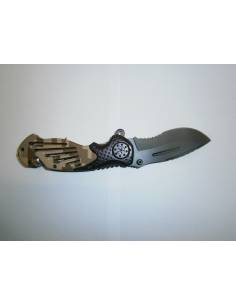 Navaja camuflaje 8,5cm hoja inox pesca 2