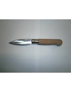 Coltello dritto con manico in legno, lama da pesca da 7 cm