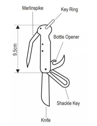 Knife 'mate skipper' stainless steel, l:9, 5cm