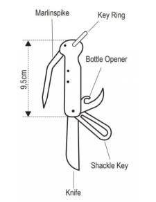 „Mate Skipper“-Messer aus Edelstahl, L:9, 5 cm