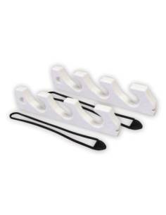 Supporto per riporre 3 canne da pesca bianche