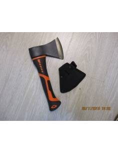 Hacha mango abs negra/naranja 25cm