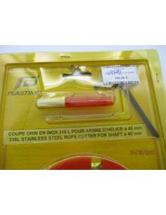 Bout d'arbre court 40mm inox 316l 2