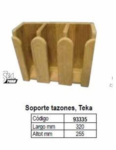 Porte bol en teck 320x255mm