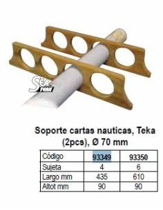 Organizador para 6 cartas marinas 610x90mm