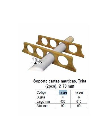 Organizador para 6 cartas marinas 610x90mm