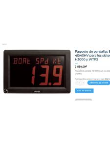 Display 40/40 HV H3000 BandG Multifunction