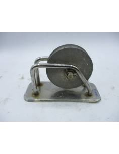 Plaque inox simple retour 15x6cm 2