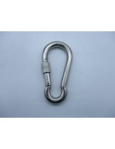 Mosqueton con ojo 100mm inox rosca