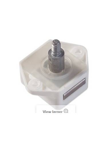 Pulsador cromo d25 cerradura blanca completo