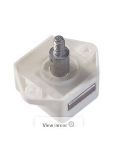 Pulsador cromo-perla d25 cerradura blanca completo