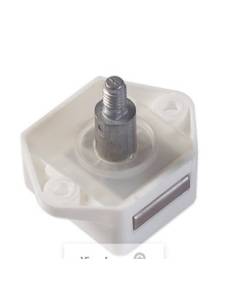 Pulsador cromo-perla d25 cerradura blanca completo cuadrado 2