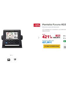 Pantalla Furuno RD30 + tapa y cable