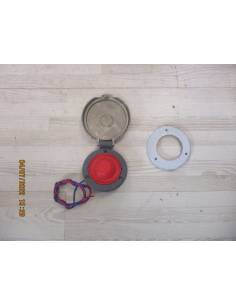 Interruptor LOFRAN'S pie inox boton rojo