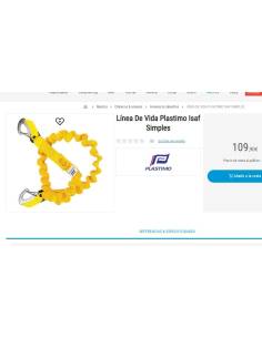 Plastimo Isaf Lifeline 2 carabiners + overload indicator