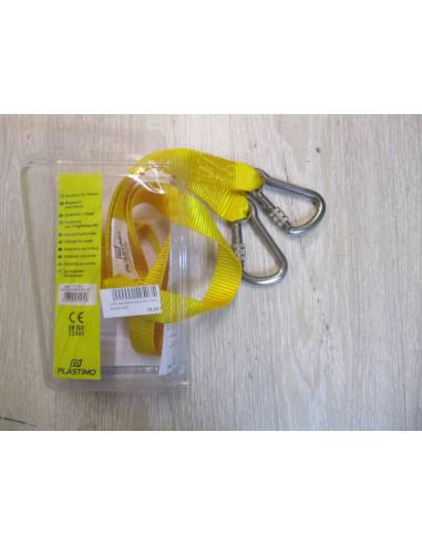 Linea seguridad simple 2mts 2 mosquetones PLASTIMO