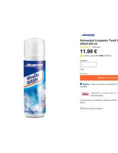 HOLMENKOL DOWN WASH nettoyant textile 250ml 2