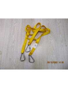 Ligne de sécurité double 2mts + 1mts 3 mousquetons 2