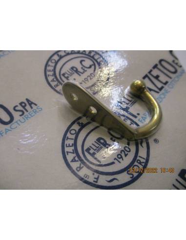 Gancho simple 16x32mm laton