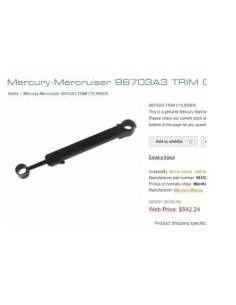 Mercury-Mercruiser QUICKSILVER 98704 A3 piston hydraulique