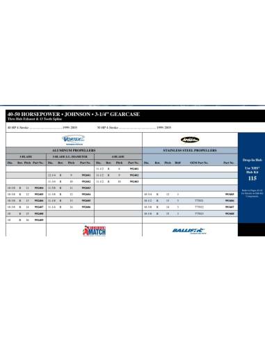 Hélice MICHIGAN VORTEX 992401 11 1/2 X8 RH 4BLD...