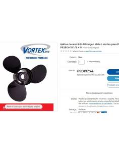 Helice MICHIGAN VORTEX 992506 10.125x14  RH 3 BLD +  buje...
