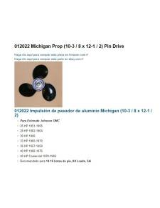 Hélice en aluminium du Michigan (10-3/8 x 12-1/2) 012022
