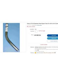 Tube de support de stabilisateur 38 mm cat no 479-DP1-STS 2