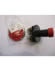 Pulsador pie con capuchon rojo