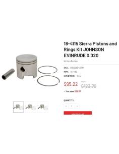 Piston SIERRA 18-4115 JOHNSON/EVINRUDE