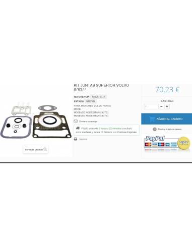 Pochette de joints supérieur pour moteurs VOLVO...
