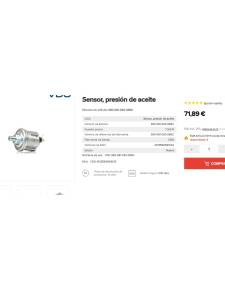 Sensor, Öldruck 87 801331979
