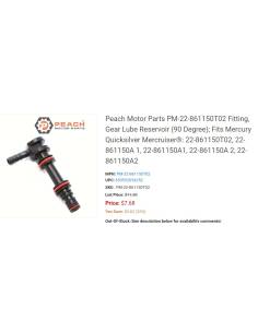 Quicksilver Mercruiser®: 22-861150A 2