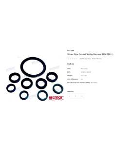 Recmar Water Pipe Gasket Set (REC22011)
