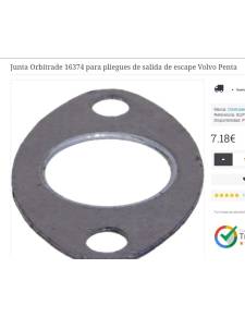 Joint Orbitrade 16374 pour sortie d'échappement Volvo Penta repliable