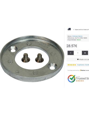 Zinc Propeller Shaft Anode for Volvo Penta...