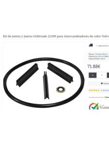 Orbitrade 22109 Kit de joints pour échangeurs de chaleur Volvo