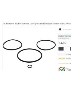 Kit de sello o anillo orbitrade 22070 para enfriadores de...