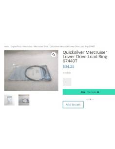 Unteren Getriebeladungsring Quicksilver Mercruiser 67440T