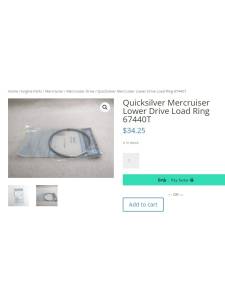 Unteren Getriebeladungsring Quicksilver Mercruiser 67440T
