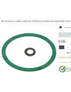 Kit de juntas y anillos orbitrade 17003 para bombas de...