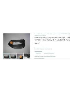 Cable NAVICO BandG/ LOWRANCE/ SIMRAD Ethadapt-2m 127-56